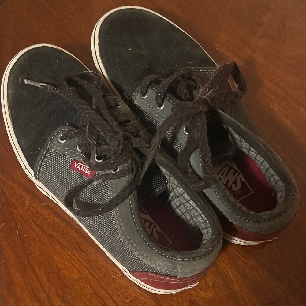 Kids Vans Black and Dark Gray Shoes